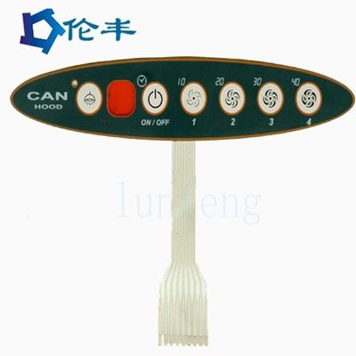 Un buon prezzo. Interruttore per membrana in PET personalizzato con retroilluminazione LED/EL Matte/Glossy Finish in linea