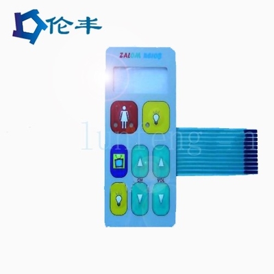Un buon prezzo. 2.54mm Pitch Embossed Glowing Touch Membrane Button per esigenze personalizzate in linea