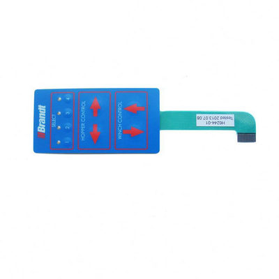 Sistema di controllo industriale tastiera a membrana tattile con resistenza all'acqua IP67 e design in poliestere personalizzato