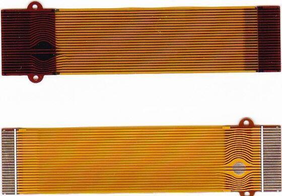 Un buon prezzo. FPC Flessibile con larghezza minima del tracciato di 0,05 mm, maschera di saldatura in film PI giallo e finitura superficiale con placcatura in oro in linea