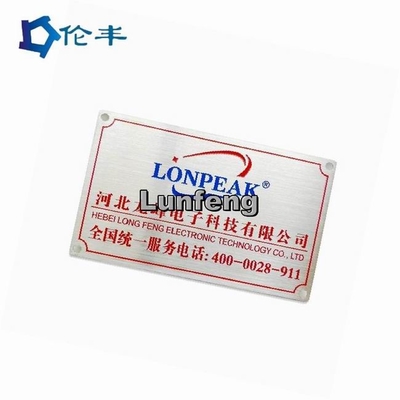 Un buon prezzo. Colore di alluminio 3M Adhesive Metal Nameplates della targhetta RAL di rettangolo con il logo in linea