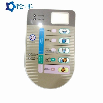 Un buon prezzo. Commutatore di pulsante LCD grafico della membrana della finestra di Front Panel Overlay LED in linea